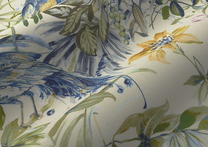 Paradise, Saxon Blue - Made to Measure Curtains - Image 4